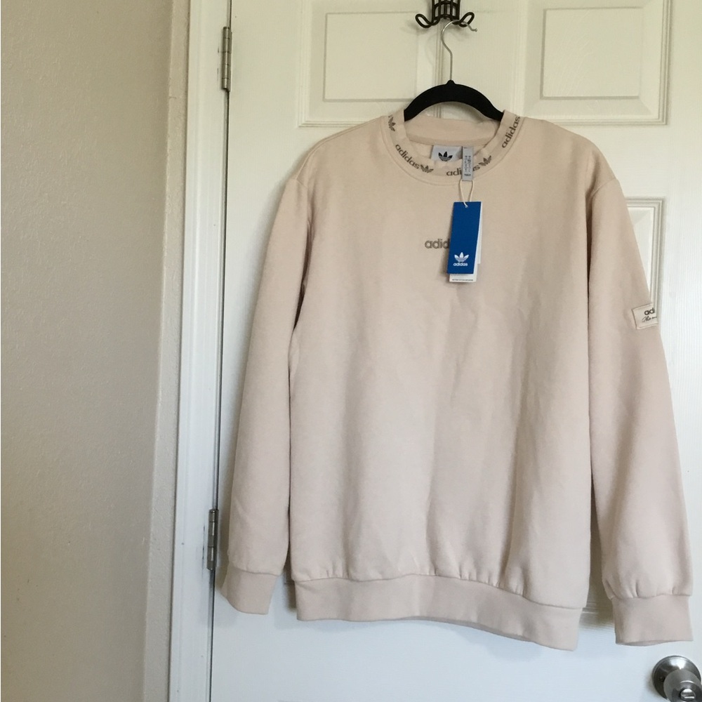 Adidas TREFOIL LINEAR CREW SWEATSHIRT size small NWT